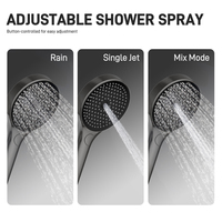 Kits de douche thermostatiques pour hôtel Eau à 2 voies avec barre coulissante réglable en hauteur Comprend un mitigeur de douche et une tête de pulvérisation à jet