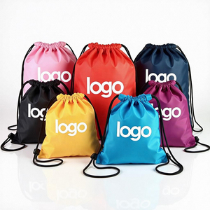 Bolsas con logotipo personalizado de alta calidad al por mayor, mochila deportiva con cordón de poliéster 210d, bolsas con cordón de poliéster personalizadas promocionales - Product Image 1