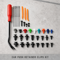 Kit de clips de fixation pour voiture, assortiment de attaches automobiles avec outils de démontage de garnitures et boîte de rangement