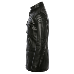 Veste en cuir véritable pour homme, sur mesure, très demandée, de haute qualité, avec couleur personnalisée, style streetwear. - Product Image 2