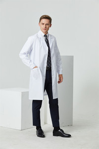 Camice da Laboratorio Lungo Personalizzato in Poliestere/Cotone Ricamato per Uomo, Aggiungi il Tuo <span class=keywords><strong>Nome</strong></span>/Testo, Camice Medico Personalizzato Disponibile negli USA - Product Image 2