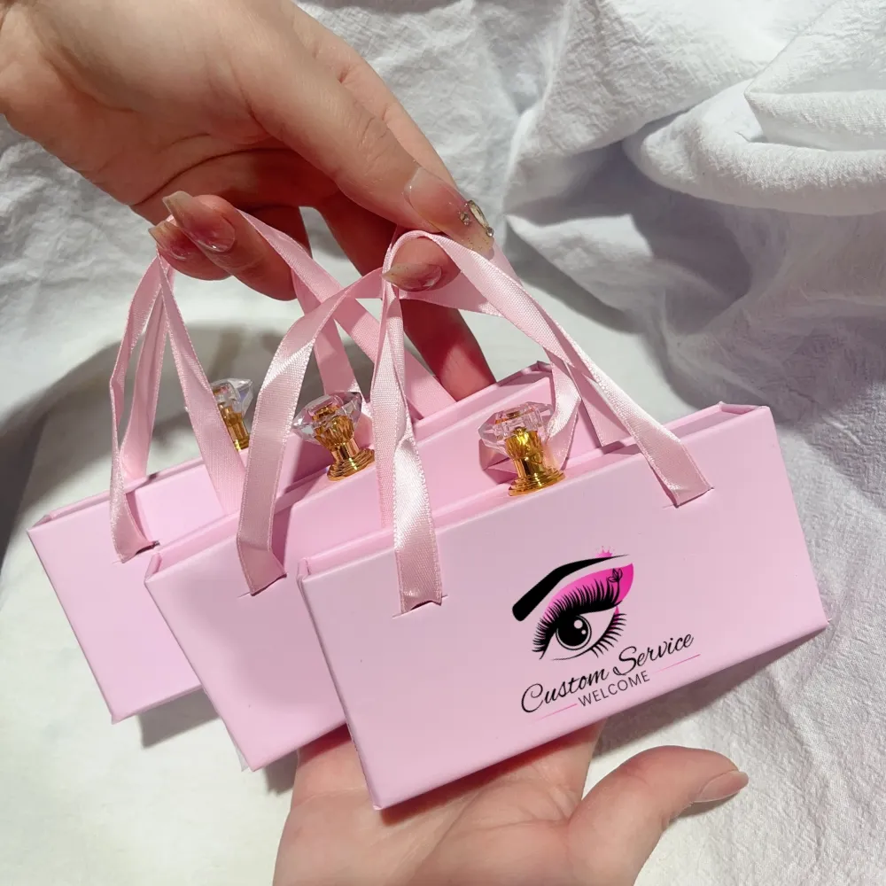 Luxury eyelash packaging box wholesale lash cases private label strip eyelashes vendor make your own logo lash boxes