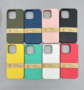 Eco Friendly biodegradabile naturale paglia di frumento cassa del telefono per <span class=keywords><strong>iPhone</strong></span> 16 15 14 13 Pro Max <span class=keywords><strong>Cover</strong></span> protettiva del telefono cellulare - Product Image 1