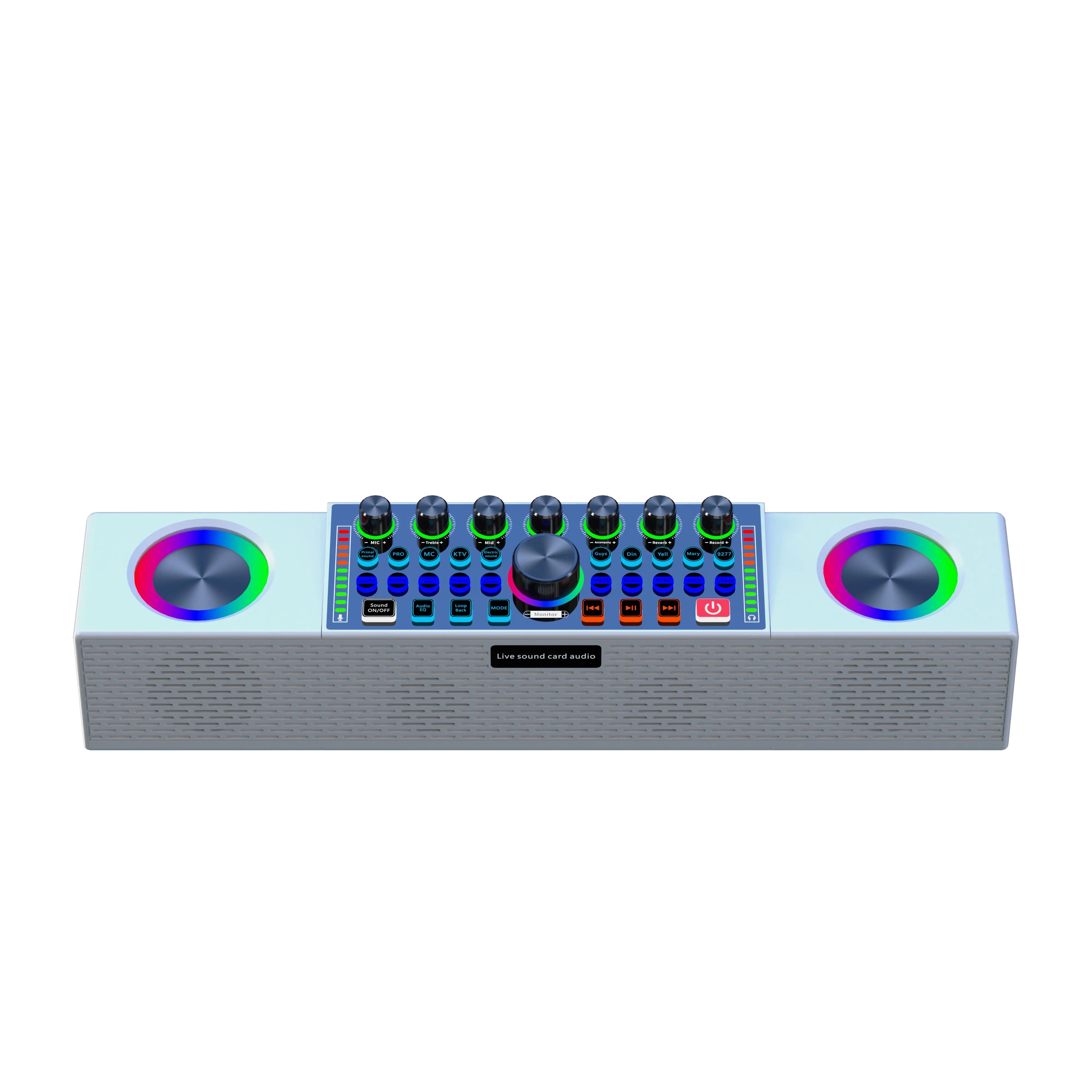하나의 전문 오디오 인터페이스 팟캐스트 믹서 보이스 체인저 스튜디오 사운드 카드 XLR 게임용 마이크 DJ 외부 사운드 C