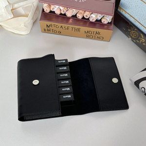 Wholesale Premium Factory-Produced <b>Black</b> Medicine <b>Storage</b> <b>Box</b> 28 Compartments Portable Moisture-Proof Pill Organizer PP Leather - Product Image 6