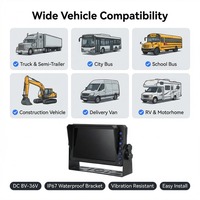 Monitor LCD Inteligente T-WIN de 7 Pulgadas para Camión, AHD 1080P, Pantalla para Cámara de Reversa, DVR de 2/4 Canales, 1 Año de Garantía, Conector de Aviación de 4 Pines