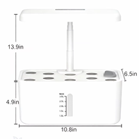 Système de culture hydroponique de bureau intérieur avec réservoir d'eau de 3L, lumière LED à spectre complet, dispositif intelligent de culture de plantes pour herbes