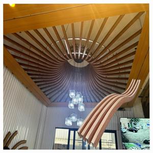 アルミ製バッフル天井タイル耐火病院 & スーパーマーケット用CE認定穴あき金属製木目付き - Product Image 3