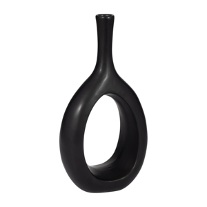 Vaso in Ceramica Curvo con Apertura a Taglio, Vaso Moderno per Fiori, Decorazione per Soggiorno, Camera da Letto, Esposizione Domestica, Arredamento d'Interni - Product Image 2