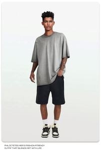 T-shirts vintage streetwear en gros, T-shirt unisexe oversize délavé à l'acide pour hommes - Product Image 3