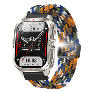 2025 MK98 <b>Smartwatch</b> Outdoor Waterproof IP67 <b>with</b> 100+ Sport Modes Flashlight BT Calling Heart Rate Monitor Sleep Tracker - Product Image 1