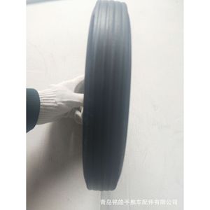 Qingdao Minghao Solid Rubber Caster <b>Wheel</b> 10X1.75 Ball Bearing 120kg Load Capacity For Tool <b>Carts</b> - Product Image 2