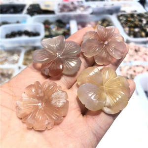 Nuovi arrivi artigianato in pietra semipreziosa fiore di ciliegio naturale <span class=keywords><strong>agata</strong></span> intagliato fiore di pesca per regalo - Product Image 2