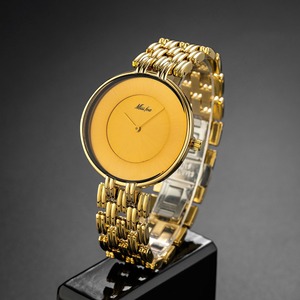 Nouvelle montre pour homme noire simple, étanche, tendance, décontractée, minimaliste, style de marque, montres-bracelets dorées - Product Image 2