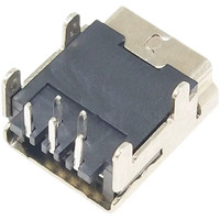 10 connecteurs mini USB 5P femelles, prise à 90 degrés avec 4 broches de positionnement, forme de prise en T droite