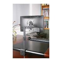 Support d'écran articulé réglable en hauteur DMP LCD502S pour ordinateur, bras de table simple en aluminium, compatible avec les écrans de 13 à 32 pouces