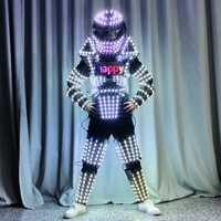 Traje de Robot LED Programable por APP con Pantalla en el Pecho, Iluminación RGB, Disfraz para Discoteca, Bar, Fiesta, Actuación en Escenario
