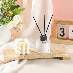 Vassoio di Servizio Rettangolare in Travertino Naturale con Piedini per Bagno, Vassoio Decorativo Beige con Base, Supporto per Stoccaggio in Cucina - Product Image 6