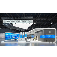 Stand en bois personnalisé d'occasion pour exposition Europe, États-Unis, Dubaï avec comptoir d'accueil – Service complet de conception et de construction professionnel
