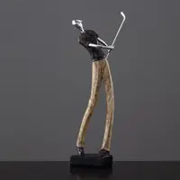 גדול שרף שחקן גולף פיסול פסל גולף כוס גביע בית עיצוב שולחן
