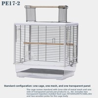 Cage à perroquets Yuedi, grande cage rectangulaire en fil métallique à motif pivoine, cage à canaris surdimensionnée, cage à oiseaux ornementale transparente, Guangdong PE17