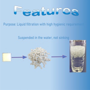 Eliminación de sólidos suspendidos de alta eficiencia Medios de filtro de PP cuadrados flotantes Tratamiento de aguas residuales industriales Filtro de agua no tejido - Product Image 5