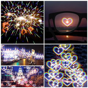 Lunettes de soleil à effet prisme 3D ultime pour fêtes, célébrations du Nouvel An, spectacles de lumière, lunettes de diffraction, EDM Rainbow Factory - Product Image 5