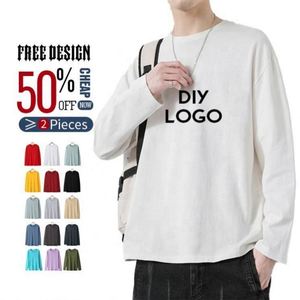 Unisex Heavy CVC Long Sleeve T-Shirt High Quality Men Women's Blank Plain Shirt Embroidery Printing Design Logo Knitted Solid - Product Image 3