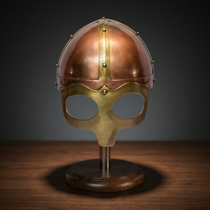 Casque de chevalier viking en acier normand avec bec de chevalier - Product Image 3