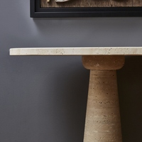 Table console moderne en travertin beige naturel pour la décoration intérieure de la maison/villa/hôtel/galerie/entrée