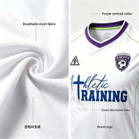 Maillot de football rétro au design classique, vêtements de sport décontractés personnalisés, maillots de football