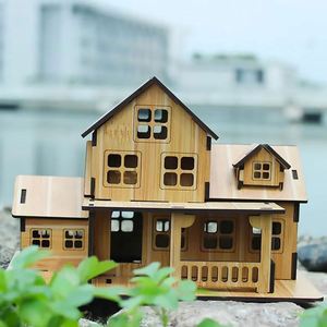Rompecabezas 3D de Madera DIY al por Mayor, Modelos Hechos a Mano, Juego de Construcción de Cabañas, Juguetes de Madera Unisex para Niños de 5 a 7 Años, Aprendizaje Inteligente - Product Image 6