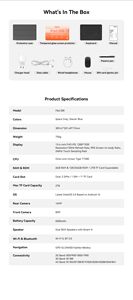 Tablette PC 13,4 pouces Android 16 120HZ Caméra avant 8MP Caméra arrière 16MP 1080P 6+128GB T7280 8300mAh Pad Oscal Pad 200 - Product Image 6