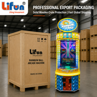 LIFUN Rainbow Ball Ball Drop Arcade Game Machine 1 Player Ticket Redemption Game for Family Entertainment Center