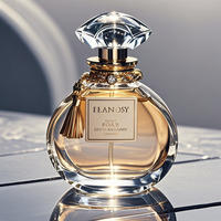 Flacon de parfum en verre carré de 50ml 100ml personnalisé rechargeable avec bouchon à vis joint compte-gouttes pour sérum diffuseur emballage de crème