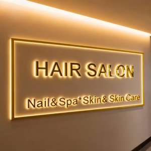 Letrero 3D Personalizado para Salón de Belleza, Diseño de Letrero LED, Letrero Metálico Retroiluminado, Logotipo de Pared para Negocios, Letrero LED Iluminado para Señalización Interior - Product Image 2