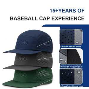 Casquette <span class=keywords><strong>de</strong></span> baseball sportive 6 panneaux réglable, respirante, imperméable en tissu maille PVC, avec <span class=keywords><strong>filet</strong></span> éponge, motif feuille brodé et imprimé - Product Image 2