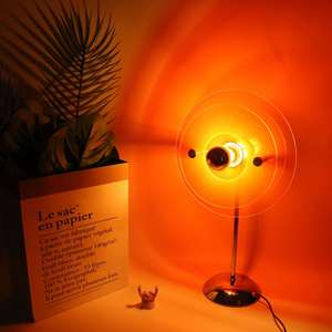 Modern Acrylic <b>LED</b> Flying Saucer Desk Lamp Colorful USB <b>Plug</b>-<b>in</b> Night Creative Sunset Net Red <b>Ins</b> Bedroom Romantic Atmosphere - Product Image 5