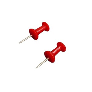 Red Thumbtacks 10 Mm Round Head Plastic <b>Pins</b> For General Use 100 Pieces - Product Image 3