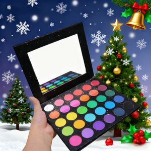 Palette de fards à paupières de Noël avec logo personnalisé, faible MOQ, poudre minérale douce, fard à paupières lisse et facile à appliquer, fard à paupières mat - Product Image 1