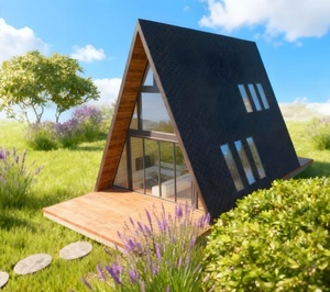 Casas Modulares de Madera con Estructura en A, Prefabricadas, con Techo de Tejas, Impermeables y Duraderas, para Alquileres Rurales - Product Image 3