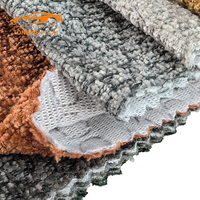 100% Poliester Tahan Aus Kain Rajut Batik Tricot Laminasi HDPE untuk Pelapis Sofa Ketahanan Warna Tinggi Berat Sedang