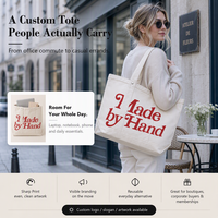 Sac fourre-tout en toile naturelle personnalisé avec logo, poignée longue, ouverture supérieure, impression de lettres pour lancement de marque, usine OEM