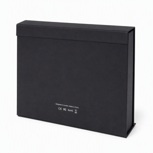 Matte Black <b>Magnetic</b> <b>Gift</b> <b>Box</b> Die Cut EVA Foam Insert USB Drive Power Bank Earphone Electronics Tech Packaging Supplier - Product Image 3