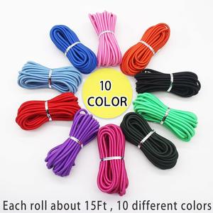 Cordon élastique tressé en polyester/caoutchouc de 4 mm d'épaisseur, 150 pieds, sangles de fixation colorées pour kayak, tente, usage extérieur et vêtements - Product Image 2