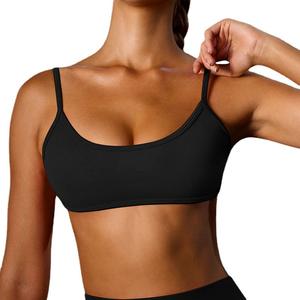 Nouveau haut de sport une pièce en nylon respirant, à maintien élevé, froncé, anti-choc pour la course et le fitness, avec dos élégant - Product Image 5