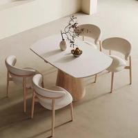 Table à manger en bois massif extensible et rétractable, table à manger ronde pliante, table à manger haut de gamme