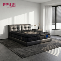 Matelas hybride personnalisable LOONGFUNG avec surmatelas design exquis, ressorts ensachés et mousse à mémoire de forme, taille King, livré en boîte