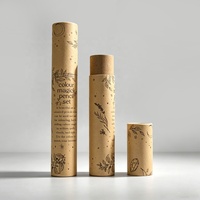 Tubo de Papel Kraft Biodegradable con Logotipo Personalizado, Tubo de Almacenamiento de Lápices de Gran Longitud, Contenedor Cilíndrico Redondo para Papelería