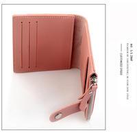 Dompet Kulit Minimalis Wanita, Dompet Bergaya Mini Ramping Kecil Pendek Murah Wanita